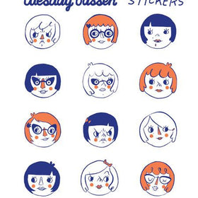 Girl Heads Stickers