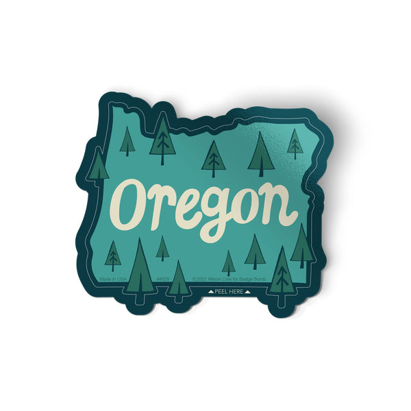 Oregon Sticker by Allison Cole Illustration Badge Bomb Shop