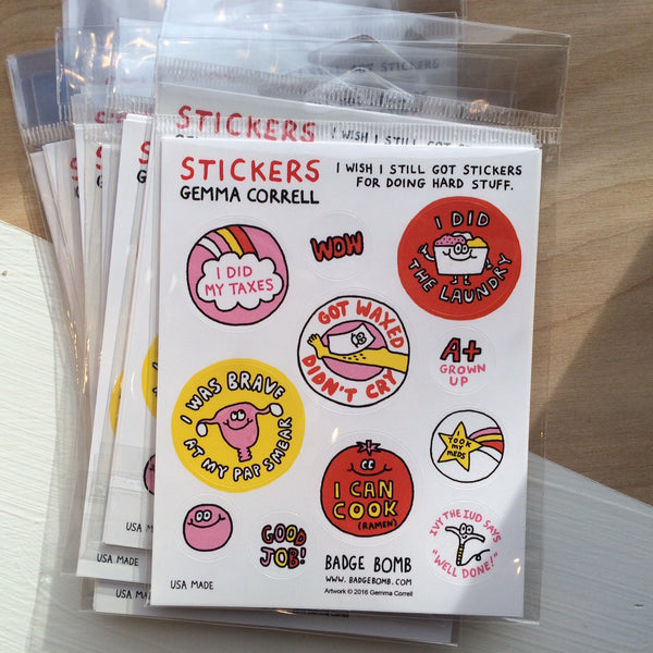 I Wish I Still Got Stickers for Doing Stuff – Badge Bomb Shop