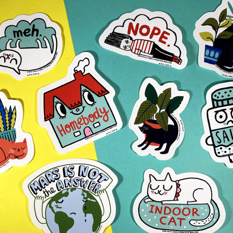 Big Stickers by Badge Bomb & Artists Like Gemma Correll, Allison Cole, Lisa Congdon, and More.
