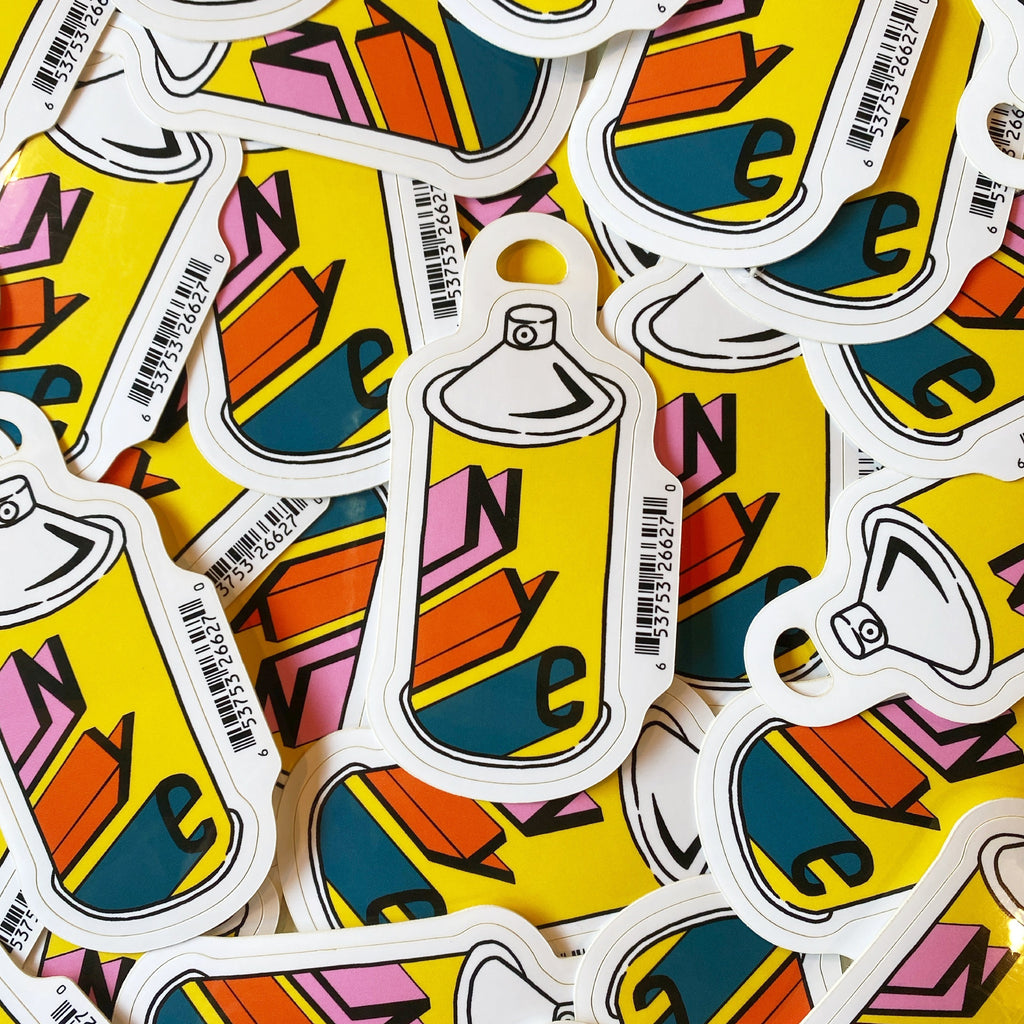 Spray Sticker NYC Spray Paint Can Sticker by Jacqueline Colley + Badge Bomb. – Badge ...