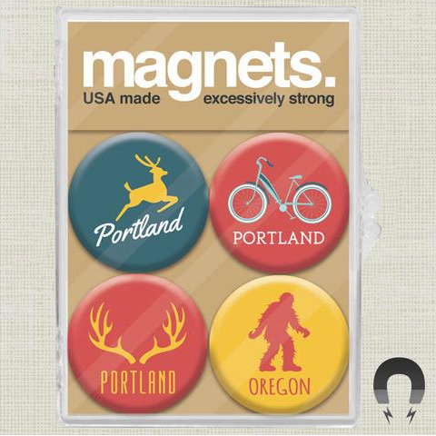 Portland Icons Oregon Magnet Set