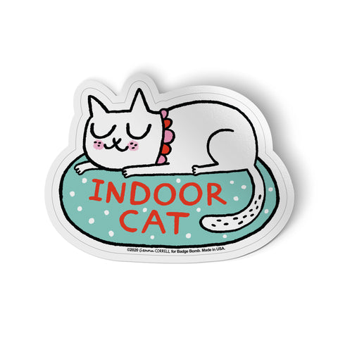 Indoor Cat Big Sticker