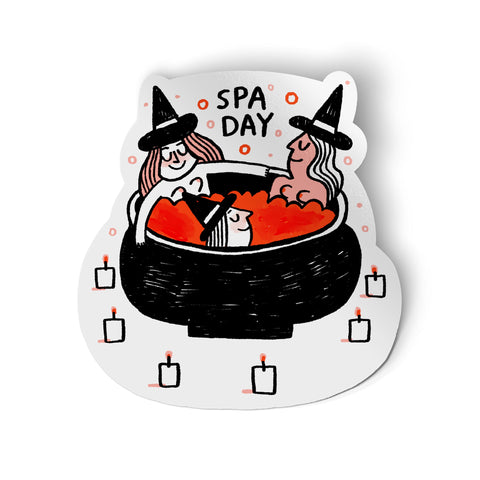 Girls Spa Day Witches Sticker