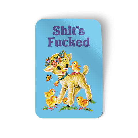 Shit's Fucked Baby Deer Sticker