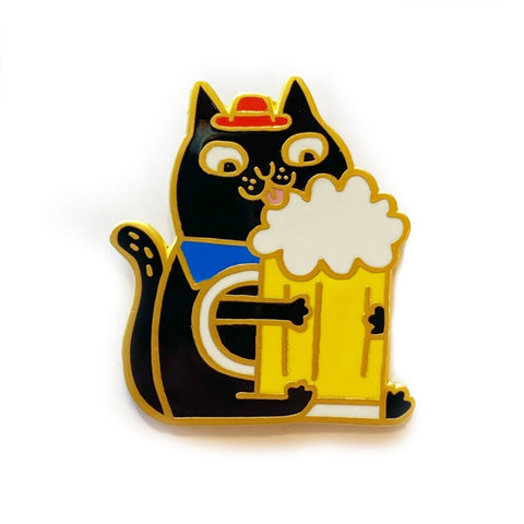Beer Mug Cat Enamel Pin