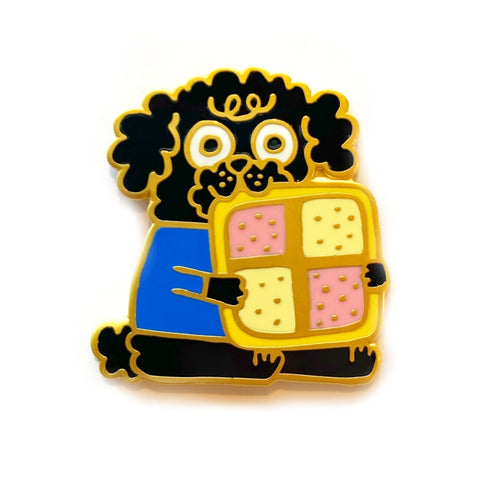 Pastry Dog Battenburg Cake Enamel Pin