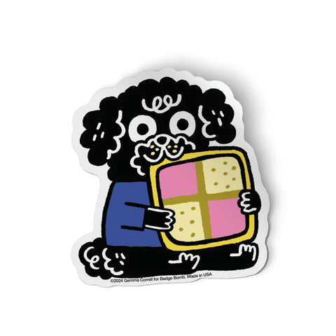 Pastry Poodle Battenburg Cake Sticker