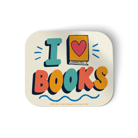 I Heart Books Sticker