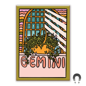 Gemini Plant Rectangle Magnet