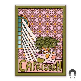 Capricorn Plant Rectangle Magnet