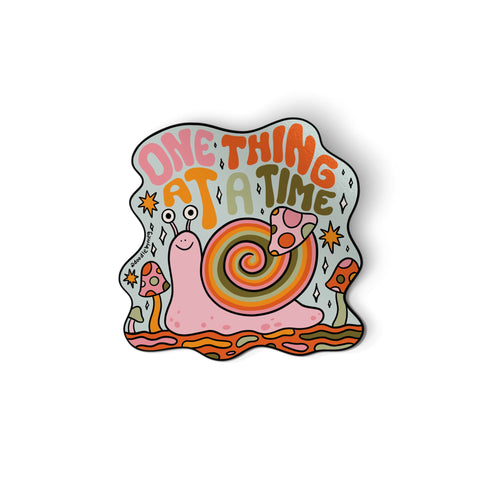 One Thing At A Time Snail Sticker