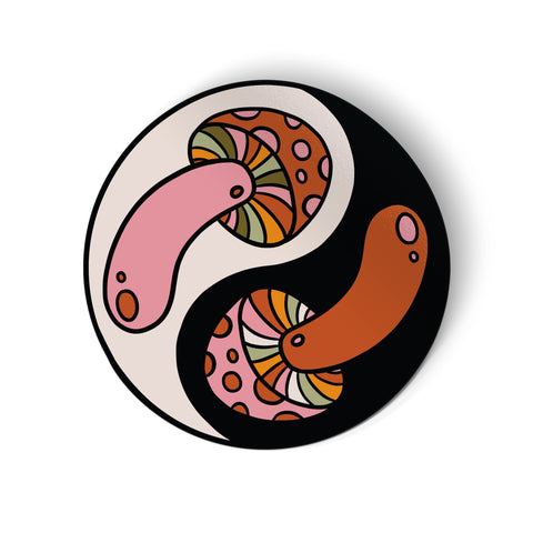 Mushroom Yin Yang Sticker