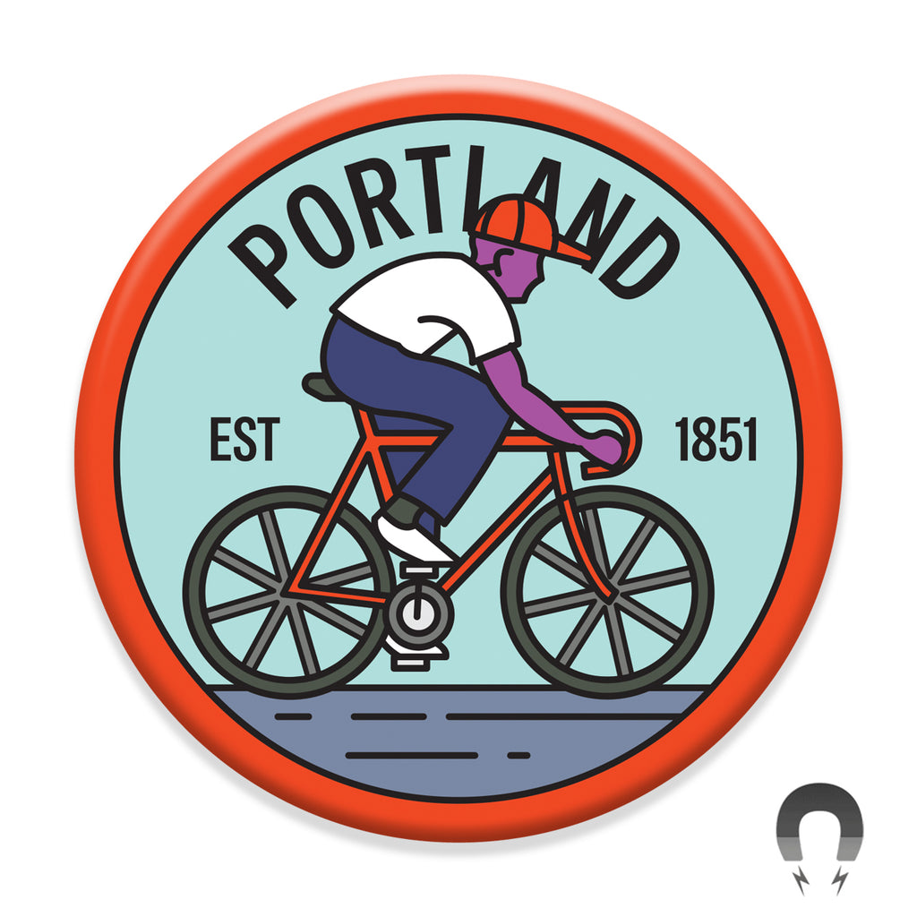 Portland Biking Magnet