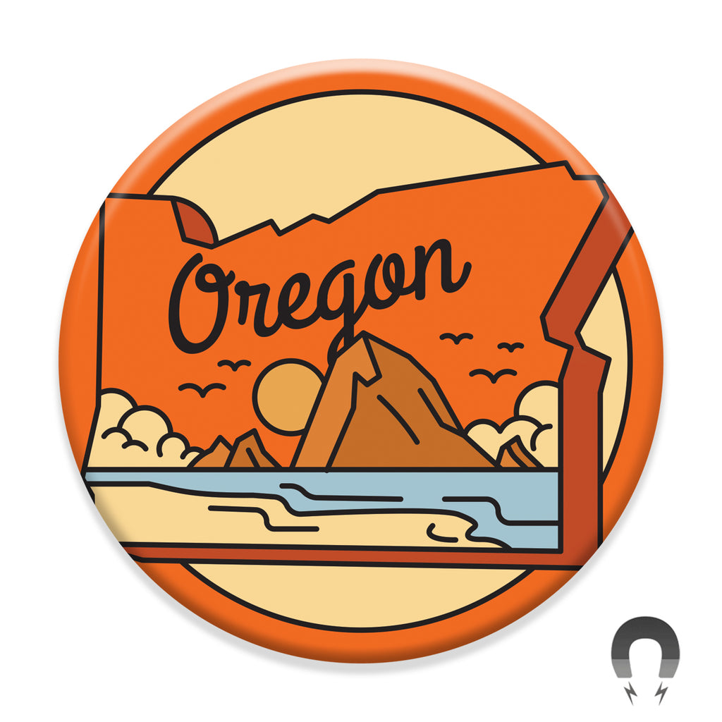 Oregon Coast State Outline Magnet