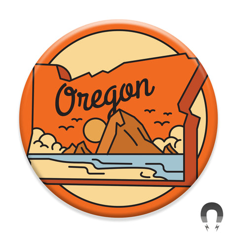 Oregon Coast State Outline Magnet