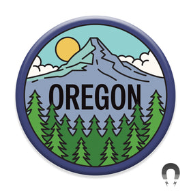 Oregon Mountain Sun Magnet