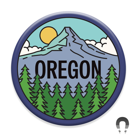 Oregon Mountain Sun Magnet