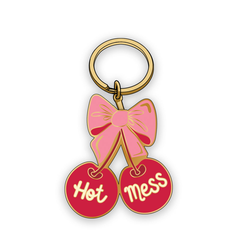 Hot Mess Cherries Keychain