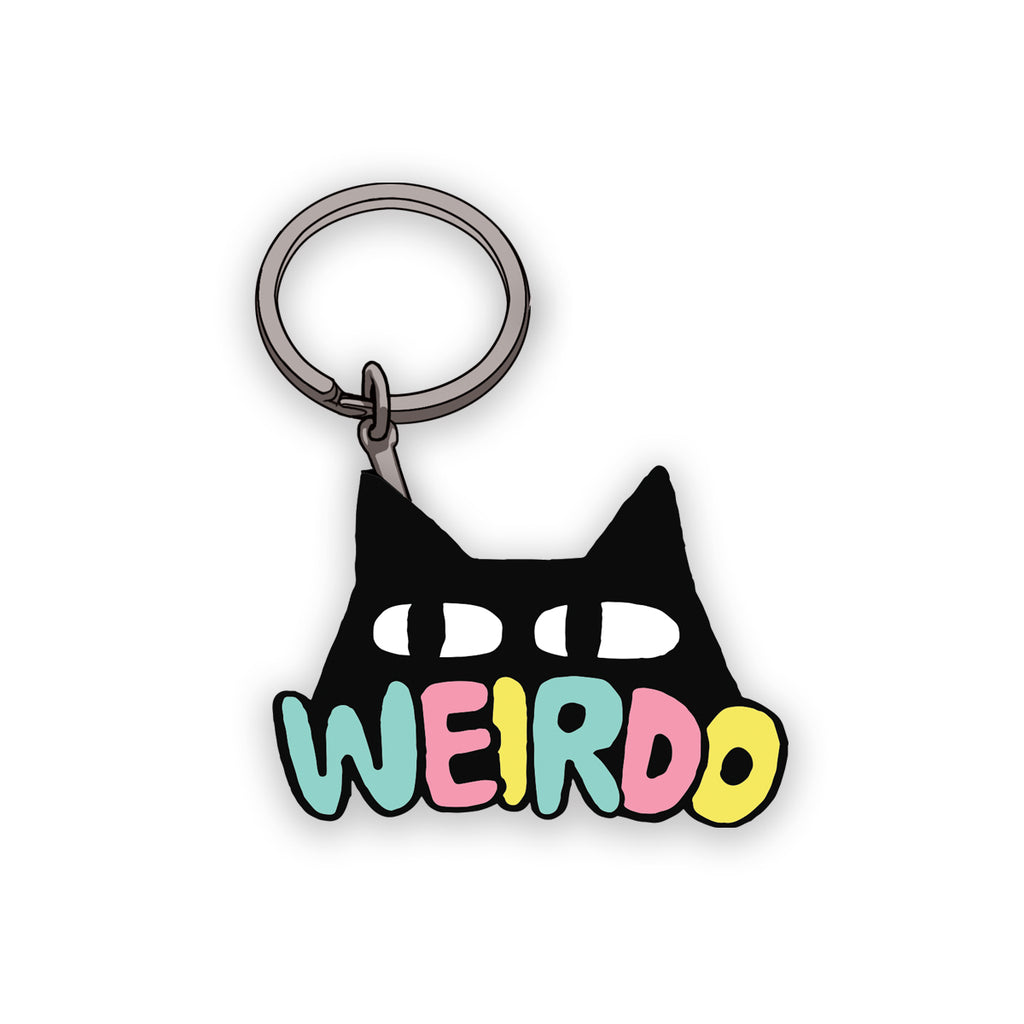 Weirdo Cat Keychain