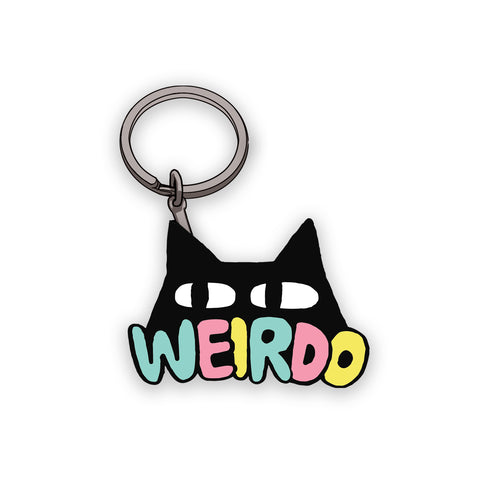 Weirdo Cat Keychain