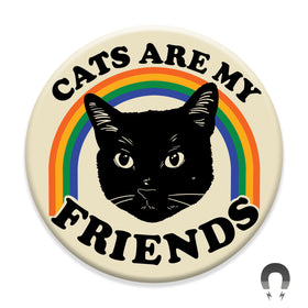 Judgmental Black Cat Friend Magnet