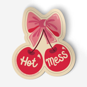 Hot Mess Cherries Sticker