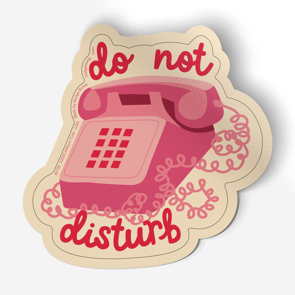Do Not Disturb Corded Phone Sticker