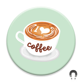 I Heart Coffee Latte Magnet