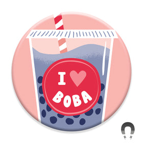 I Heart Boba Magnet