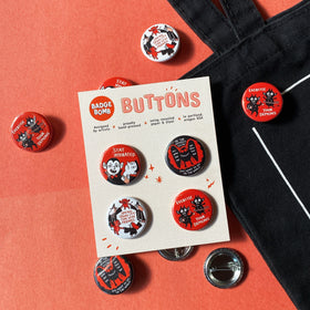 Spooky Self Care 1.25" Button 4-Pack
