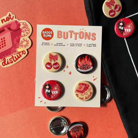 Bittersweet Trinkets 1.25" Button 4-Pack