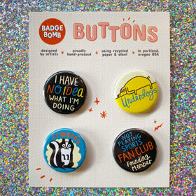 Bad At Sports 1.25" Button 4-Pack