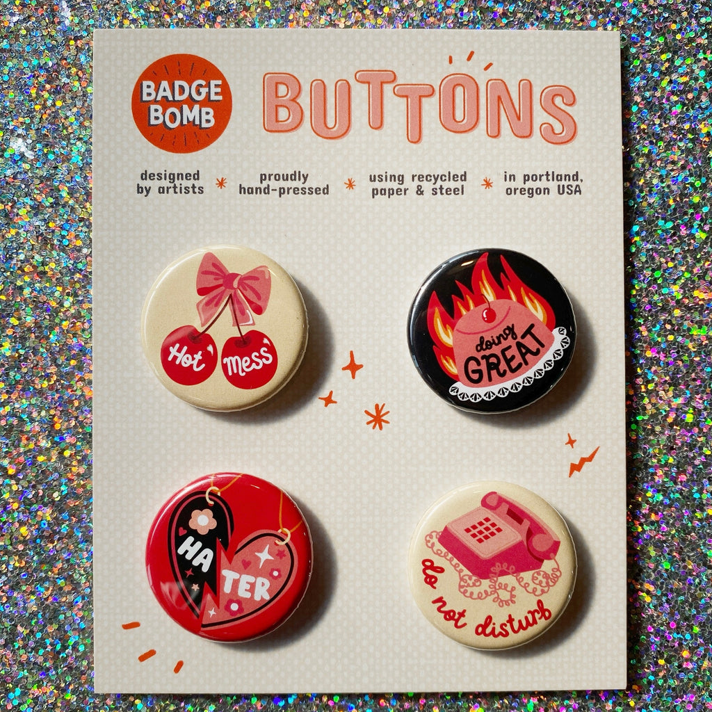 Bittersweet Trinkets 1.25" Button 4-Pack