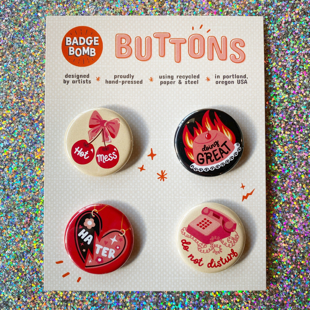 Bittersweet Trinkets 1.25" Button 4-Pack
