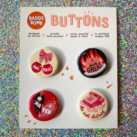 Bittersweet Trinkets 1.25" Button 4-Pack