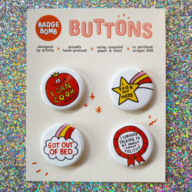 A+ Grown Up 1.25" Button 4-Pack