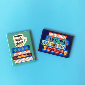 I'd Rather be Reading Rectangle Magnet