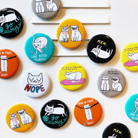 Look After Yourself Cat Big Magnet