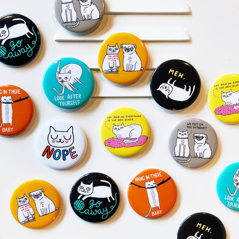 Go Away Cat Big Magnet