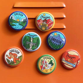 Oregon Coast State Outline Magnet