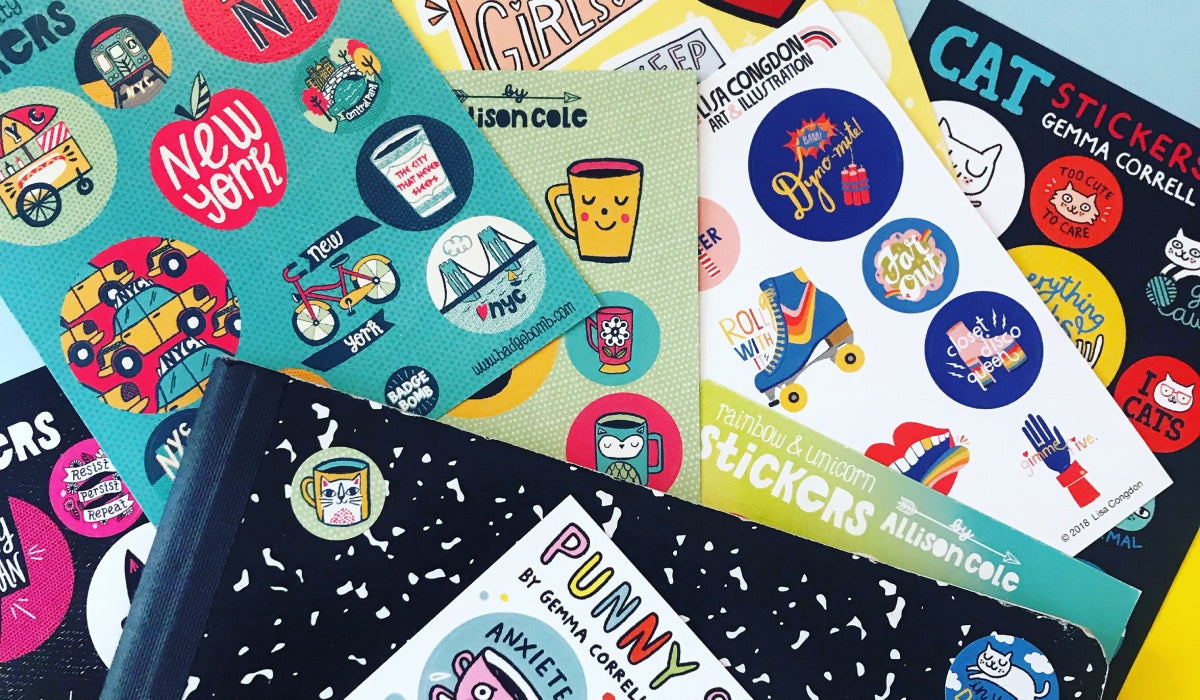 Sticker Stack Badges Sticker Packs – Badge Bomb Shop