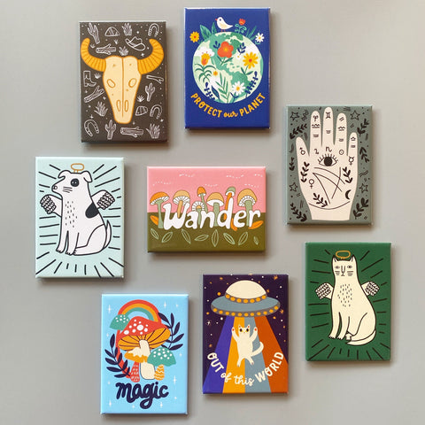 Wander Mushroom Rectangle Magnet