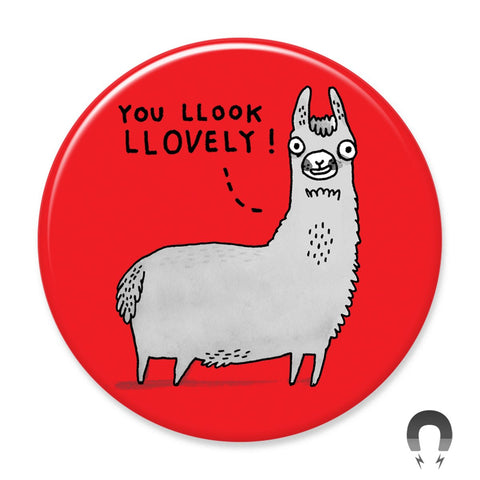 Llovely Llama Magnet by Gemma Correll