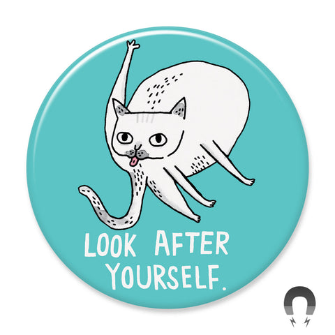 Look After Yourself Cat Big Magnet