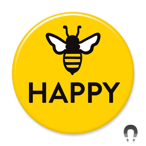 Bee Happy Version 2 Big Magnet