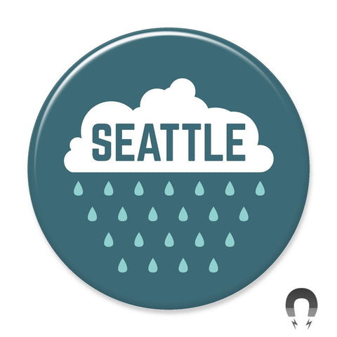 Seattle Rain Big Magnet