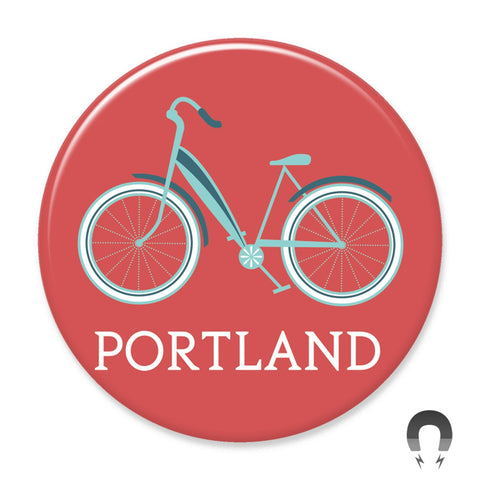 Portland Cruiser Bike Magnet by Hey Darlin'