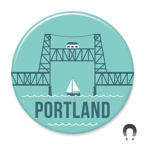 Portland Steel Bridge Magnet by Hey Darlin'