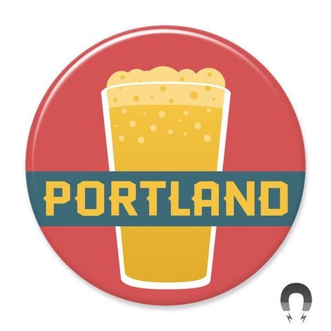 Portland Pint of Beer Magnet by Hey Darlin'